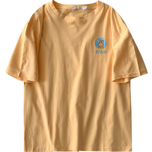 Tricou de dama din bumbac cu aplicatie colorata