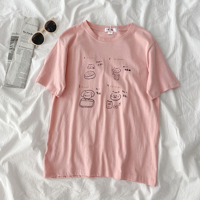 Tricou lat cu decolteu oval si aplicatie - pentru femei