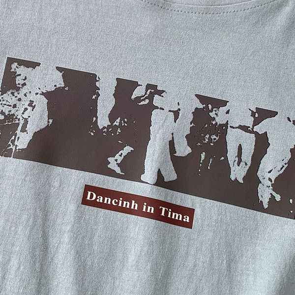 Tricou de vară din bumbac cu inscripție pentru femei