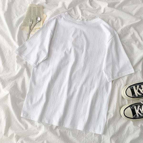 Tricou lat de dama cu broderie - in mai multe culori