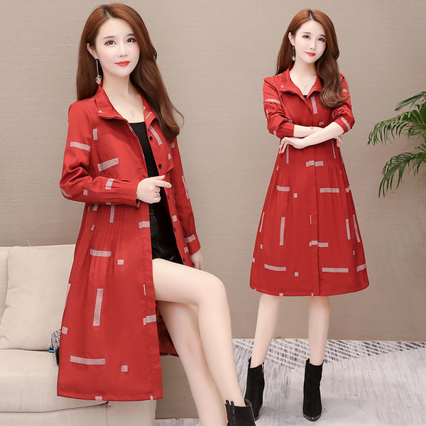 Palton subtire de dama stilat lung model cu nasturi