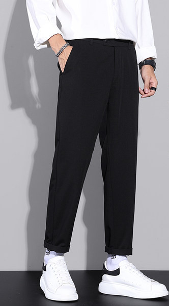 Pantaloni drepti casual barbatesti cu buzunare in trei culori