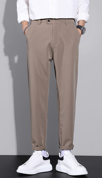 Pantaloni drepti casual barbatesti cu buzunare in trei culori