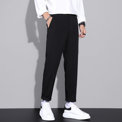 Pantaloni drepti casual barbatesti cu buzunare in trei culori