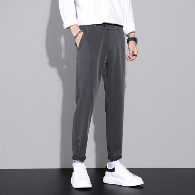 Pantaloni drepti casual barbatesti cu buzunare in trei culori