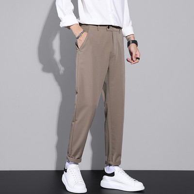 Pantaloni drepti casual barbatesti cu buzunare in trei culori