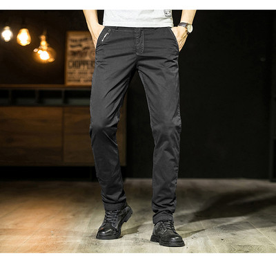 Ilgos vyriškos laisvalaikio kelnės su kišenėmis
