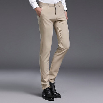 Мъжки официален прав панталон с джобове