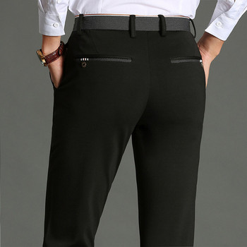Официален мъжки панталон с джобове и 9/10 дължина 