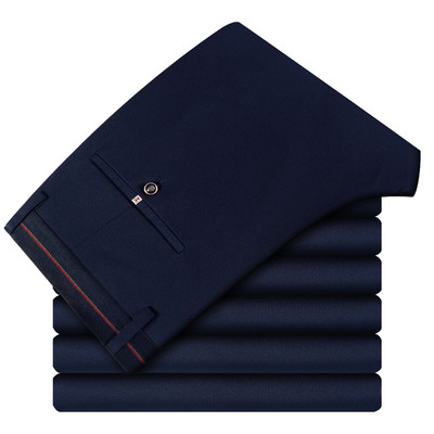 Pantaloni casual barbatesti cu buzunare si nasture