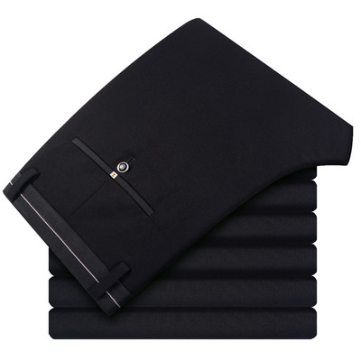 Pantaloni casual barbatesti cu buzunare si nasture