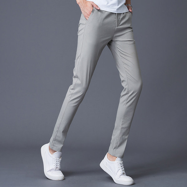 Pantaloni lungi barbati cu buzunare - model drept