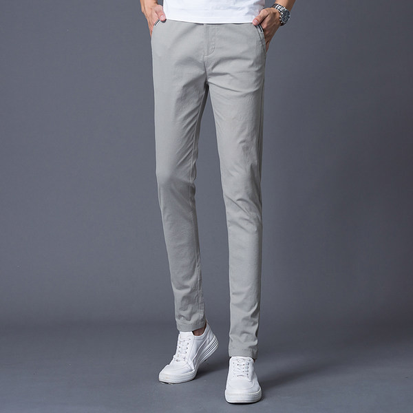 Pantaloni lungi barbati cu buzunare - model drept