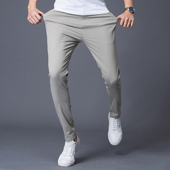 Мъжки едноцветен панталон - прав модел 