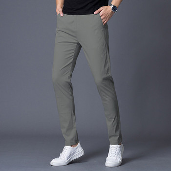Мъжки едноцветен панталон - прав модел 