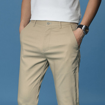 Тънък ежедневен панталон за мъже - прав модел