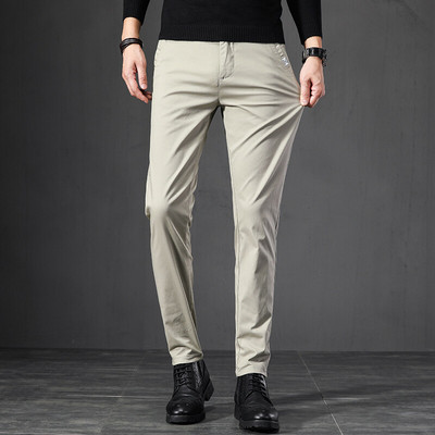 Men`s modern trousers straight model with pockets