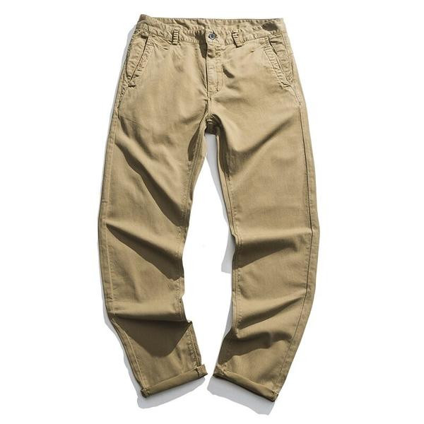 Pantaloni casual barbati cu buzunare - model drept