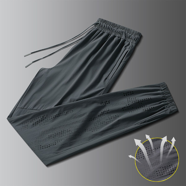 Pantaloni largi de vara cu talie elastica pentru barbati