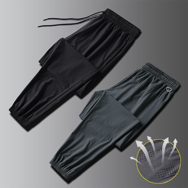 Pantaloni largi de vara cu talie elastica pentru barbati