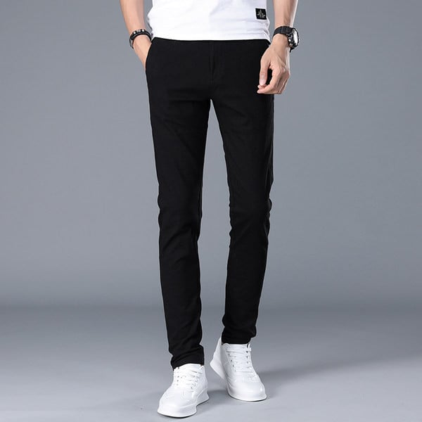 Pantaloni casual barbati cu buzunare - model drept