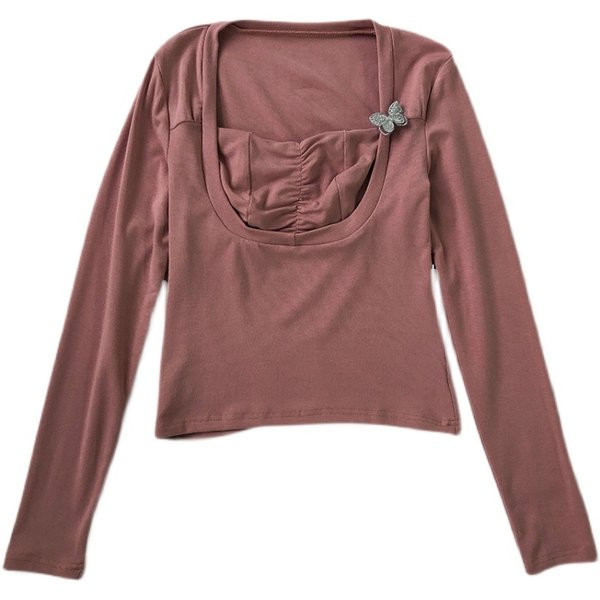 Bluză casual de damă cu decolteu pătrat - patru culori