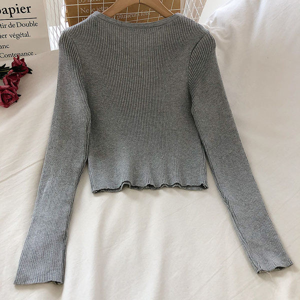 Bluză casual de damă cu fermoar și decolteu oval