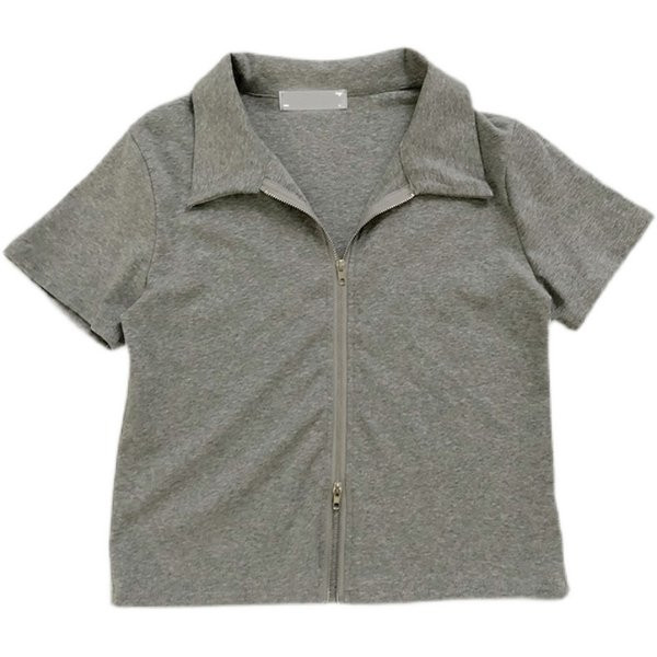 Bluză de damă mulata, cu fermoar și guler clasic