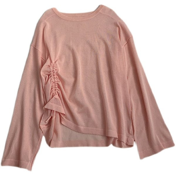 Bluza de dama cu decolteu rotund si cravate