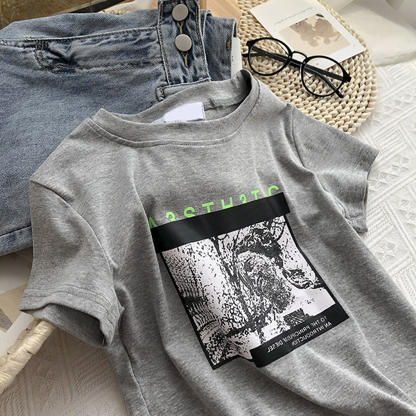 Tricou casual dama cu maneca scurta si imprimeu