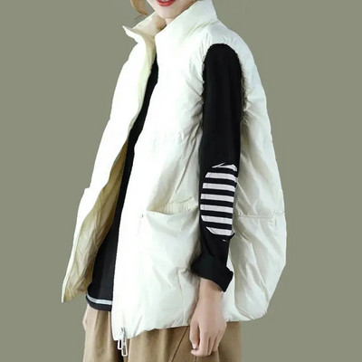 Vesta larga dama cu guler inalt