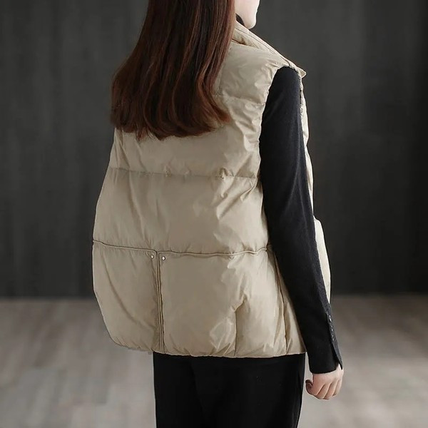 Vesta larga dama cu guler inalt