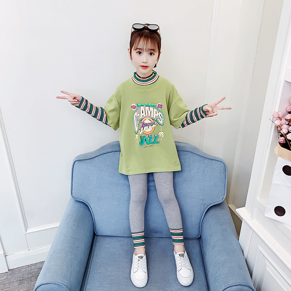 Set zilnic pentru copii de bluză și jambiere pentru fete