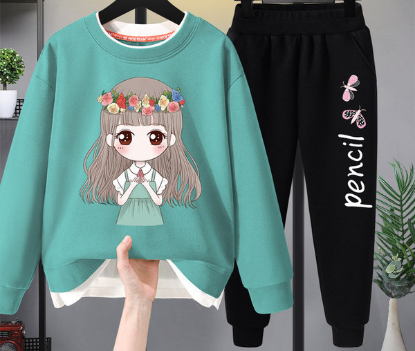 Set zilnic pentru copii cu aplicare de culoare pentru fete