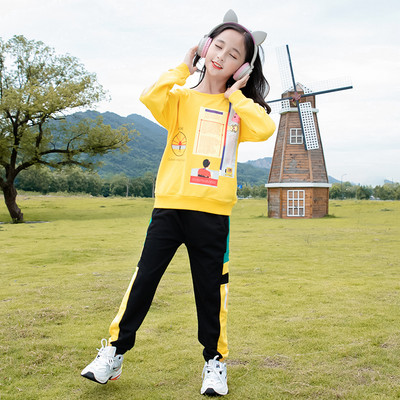 Set copii pentru fete din două părți - pantaloni sport și un hanorac