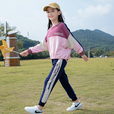 Set copii pentru fete din două părți - pantaloni sport și un hanorac