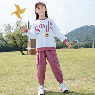 Set copii pentru fete din două părți - pantaloni sport și un hanorac