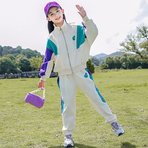 Set zilnic pentru copii pentru fete cu glugă sau fără glugă