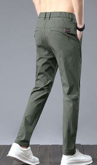 Pantaloni subțiri de primăvară-toamnă cu talie elastică