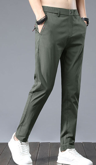 Pantaloni subțiri de primăvară-toamnă cu talie elastică