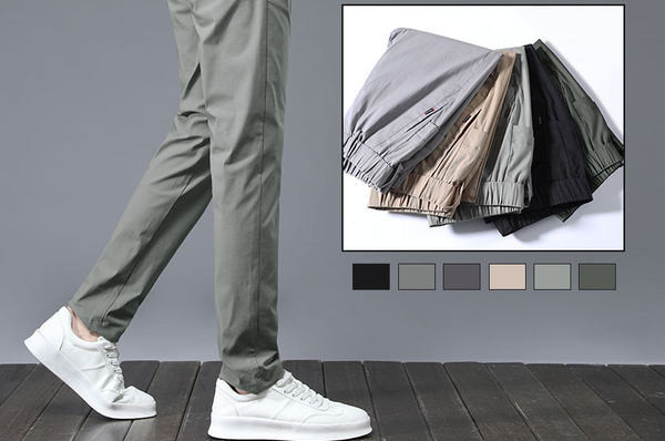 Pantaloni subțiri de primăvară-toamnă cu talie elastică