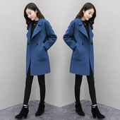 Palton modern scurt pentru femei cu buzunare si nasturi