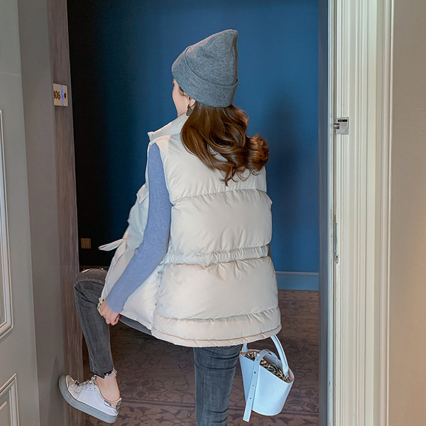 Vesta de iarna dama cu cravate in talie