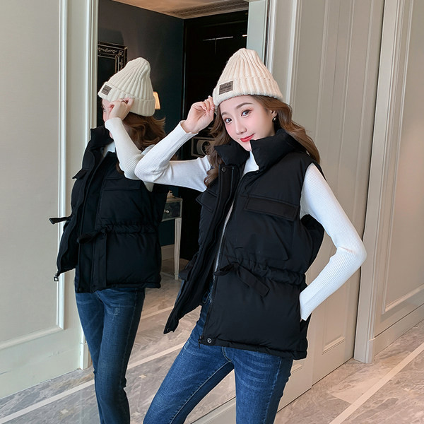 Vesta de iarna dama cu cravate in talie