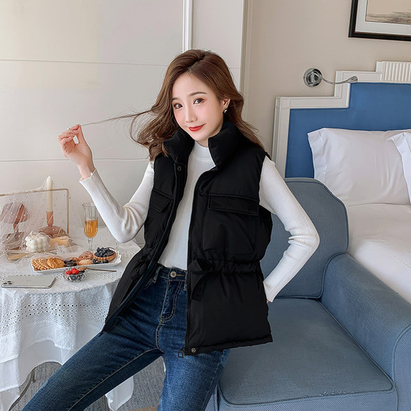 Vesta de iarna dama cu cravate in talie