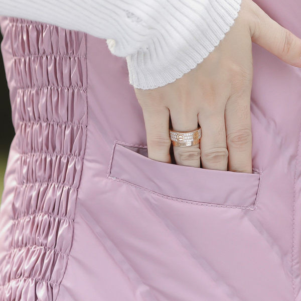 Vesta de dama mulata cu bucle si fermoar