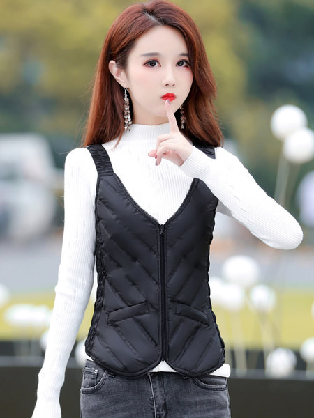 Model nou vesta primavara-toamna cu fermoar - model montat