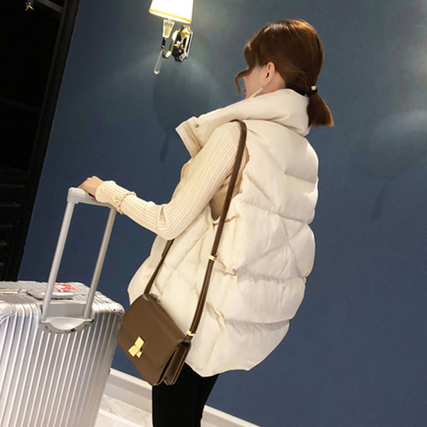 Pamučni jesensko-zimski prsluk s visokim ovratnikom