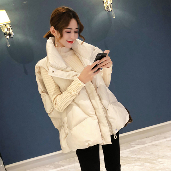 Pamučni jesensko-zimski prsluk s visokim ovratnikom