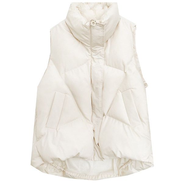 Pamučni jesensko-zimski prsluk s visokim ovratnikom